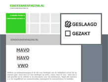 Tablet Screenshot of eindexamenpagina.nl